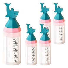 이크 실리콘 투약병 검정눈금 상어 20ml, 8809544410571, 5개