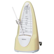 Seiko 精工 SPM320Y 機械式節拍器 鵝黃色 節拍範圍 40-208BPM 附“鐘擺停止器”, 1個