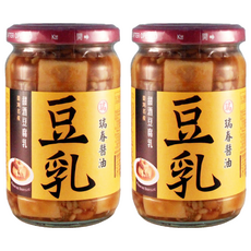 瑞春醬油 甜酒豆腐乳 台灣名產 配稀飯、薑母鴨、羊肉爐都適合, 380g, 2罐