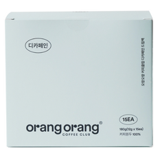 orang orang Coffee Club 低咖啡因濾掛式咖啡, 12g, 15入, 1個