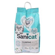 SANICAT 高效凝結白砂 20L 低粉塵, 棉花, 1包