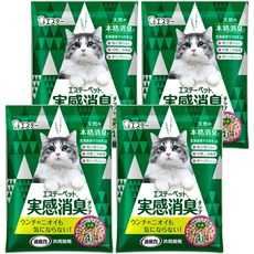 ST 雞仔牌 消臭力 實感消臭 貓用砂 4L, 4袋, 針葉樹松木