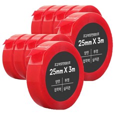 DADA 超強力雙面膠帶 25mm x 3m, 透明, 10個