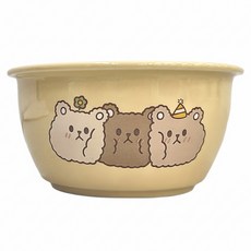 沐慕家居 陶瓷碗盤餐具 小碗 (4.5吋), 沐慕熊 黃色, 1個