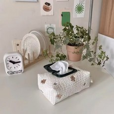 마켓플랜 리프 베어 걸이형 물티슈 케이스, 아이보리