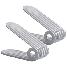 家用可調節雙層收納鞋架/鞋托架, 2個, 灰色