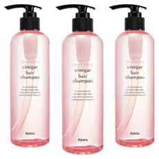 어퓨 라즈베리 식초 헤어 샴푸, 500ml, 3개