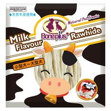 Boneplus 牛皮捲, 牛奶, 1包, 230g