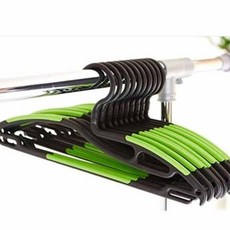 Komode 旋轉魔術衣架, 黑色 + 綠色, 50個