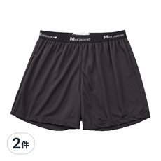 non-no 儂儂 吸濕排汗格子平口褲，抗菌防臭，耐穿耐洗設計, M, 黑