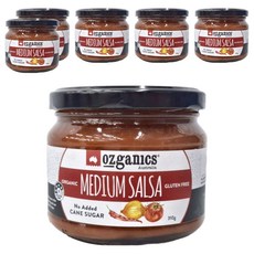 Ozganics 澳洲有機中辣味莎莎醬，無麩質，無添加蔗糖, 310g, 6瓶