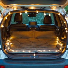 iamdue 露營空氣自充感性車宿墊+收納袋組, 灰色(墊子)