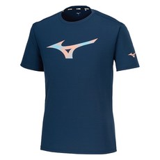 Mizuno 美津濃 圖案T恤 B016, 海軍藍