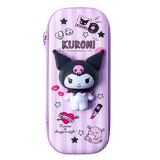 iiGEN 減壓鉛筆盒, KUROMI, PU材質, 庫洛米, 1個