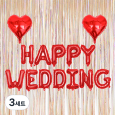 市集感性快樂婚禮愛心窗簾組, 類型 7, 3套