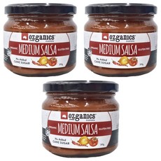 Ozganics 澳洲有機中辣味莎莎醬，無麩質，無添加蔗糖, 310g, 3瓶