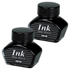 자바펜 만년필 병잉크 30ml, 2개, 흑색