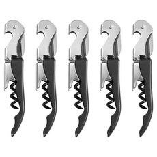 깨비다 다용도 2단 와인 오프너, 블랙, 5개