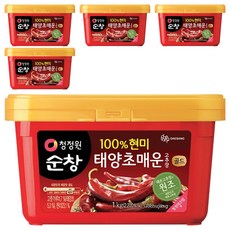 청정원순창 태양초 매운고추장 골드, 1kg, 5개