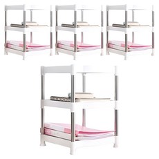 리빙해피 센스 다용도 3단 수납장, 화이트, 4개