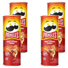 PRINGLES 品客 洋芋片 煙燻BBQ披薩風味, 4個, 102g