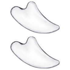 나르웰 크리스탈 괄사 페이스 마사지기, 화이트, 2개