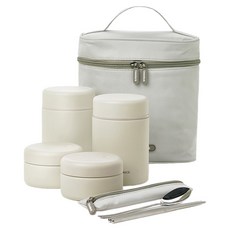 Glasslock 格拉氏洛克 Plain 保溫便當組 1300mL, 1套, 米色