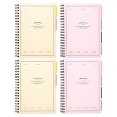 Pinkfoot Cornell附索引標籤筆記本, 4本, 隨機出貨