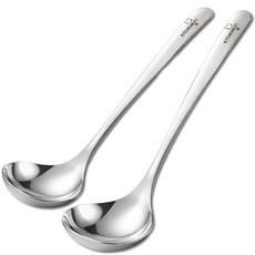 키친켓 스테인리스 304 미니국자 2종세트, 실버, 2개