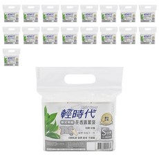 輕時代 花香清潔袋，8層防護 強韌不滴漏，圓型厚底 易開好撕, 15L, 18包