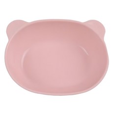 SiliPot 鉑金矽膠熊讚造型碗 學習餐碗, 100%鉑金矽膠, 韓國製造, 不含BPA, 豆沙粉, 1個