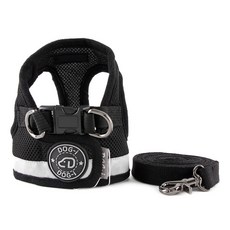 DOG-i 狗狗反光胸背帶 + 牽繩, 黑色