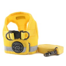 DOG-i 狗狗反光胸背帶 + 牽繩, 黃色