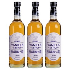쥬피터 바닐라향 시럽, 3개, 740ml