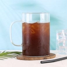 마카 M10 내열유리 머그컵 1L, 투명, 1개