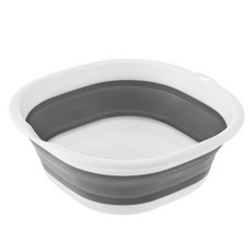 코멧 접이식 대야 중형 30.5x30x11 cm, 그레이, 1개