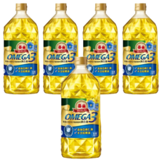 泰山OMEGA3芥花不飽和精華調合油 嚴選非基改芥花+亞麻仁 耐高溫220°C 煎煮炒炸皆宜 全素可食, 2L, 5瓶