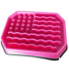 영화인터네셔널 반려동물 슬로우 급체 방지용 슬로우 식기, 핑크, 1개