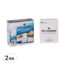 바이오옵틱스 아이클린덱스 눈꺼풀 세정제 단백질제거제 + 솜 120p, 2세트