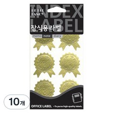 Petit 裝飾用標籤 金色 上 20-504GL, 6個, 10個