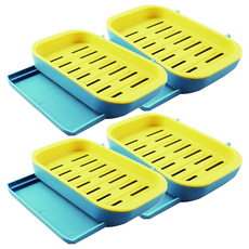 BEER BEAR 皮久熊 多瀝集水香皂盒 13.5 x 8 x 2.5cm 4個, MY-7964, 1組