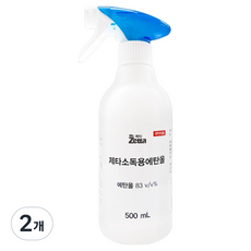 제타 소독용 에탄올 83%, 2개, 500ml