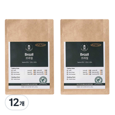 DUTCH&BEAN COFFEE 單一產地巴西山多士RFA烘焙原豆, 摩卡壺, 200g, 12個