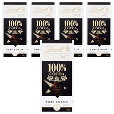 린트 엑설런스 100% 다크 초콜릿, 50g, 5개