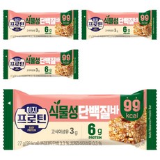 이지프로틴 식물성단백질바, 27g, 4개