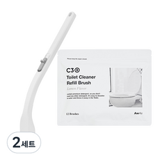 어웨이크어슬립 변기클리너 레몬향 핸들 + 리필 12p + 전용 핸드걸이, 2세트