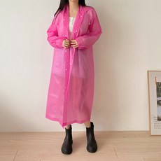 깨비다 다회용 EVA 남녀공용 레인코트 우비
