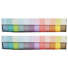 粉彩手帳裝飾和紙紙膠帶 12色寬版膠帶, 混合色, 2套