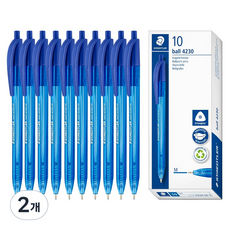STAEDTLER 施德樓 4230 原子筆 1mm 10入, 藍色, 2個