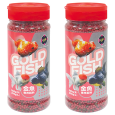 UP AQUA 雅柏 金魚專用飼料 大 E-648-L, 250g, 2罐